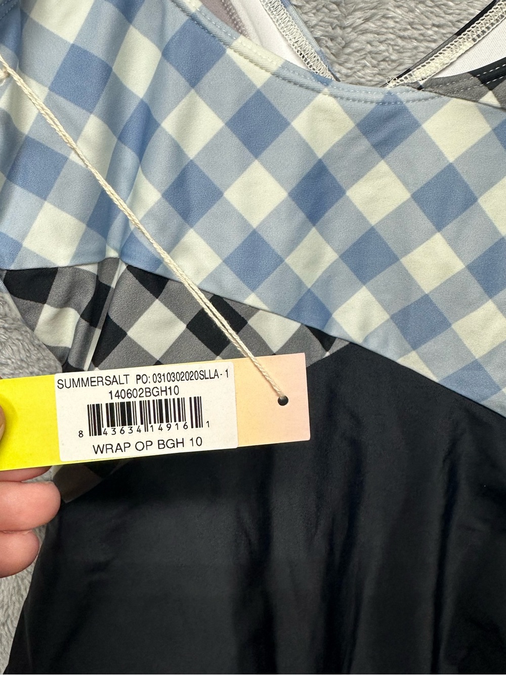 Summersalt Gingham Wrap Tie Swimsuit - Picture 5 of 11
